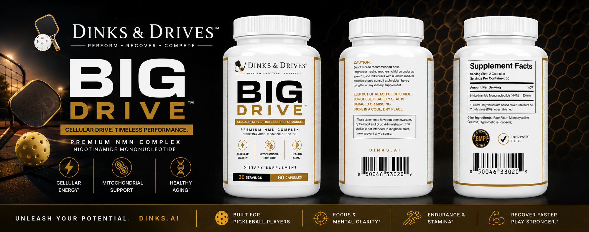 BIG DRIVE™ Premium NMN Complex — perform, recover, compete